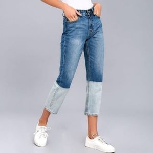 EVIDNT Dip Dyed Crop Jeans